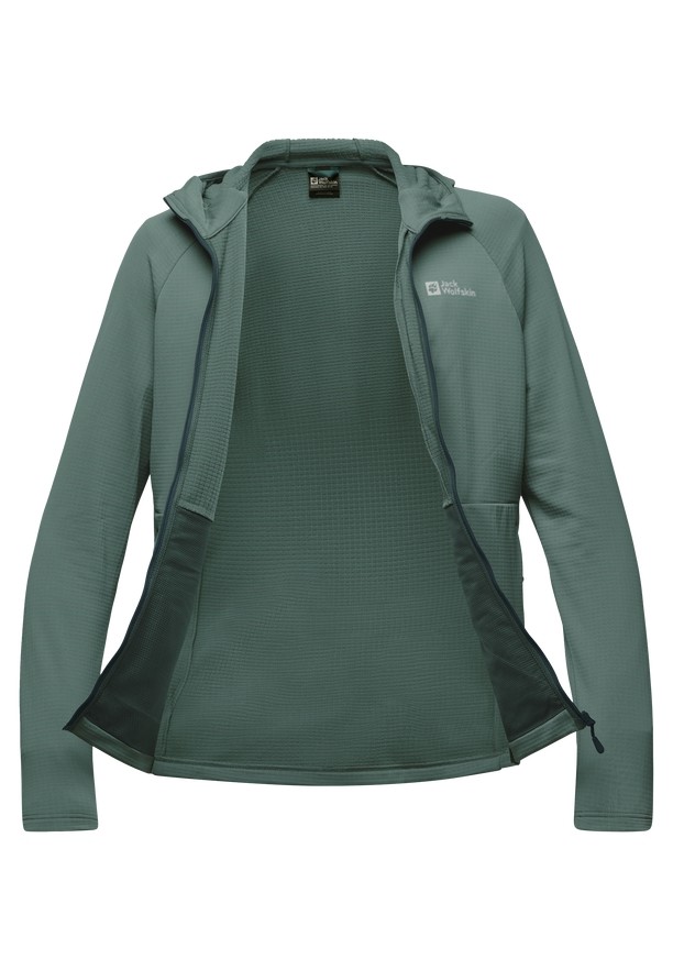 Green Jack Wolfskin Kolbenberg Hooded Fz Men Fleece Jackets | 59647642