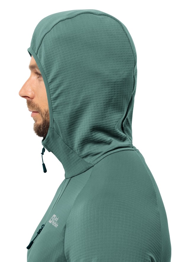 Green Jack Wolfskin Kolbenberg Hooded Fz Men Fleece Jackets | 59647642