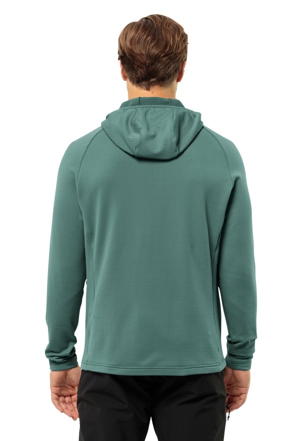 Green Jack Wolfskin Kolbenberg Hooded Fz Men Fleece Jackets | 59647642
