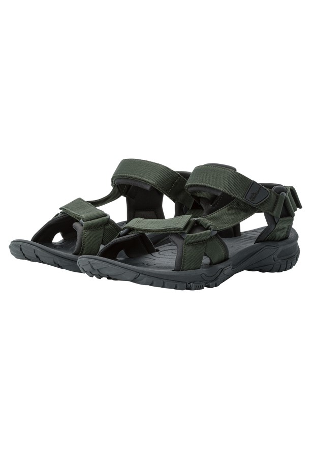 Green Jack Wolfskin Lakewood Ride Men Sandals | 71542124