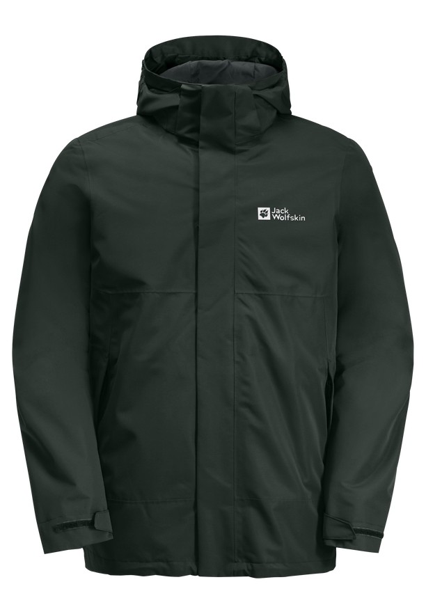 Green Jack Wolfskin Luntal 3in1 Men Jackets | 79824403