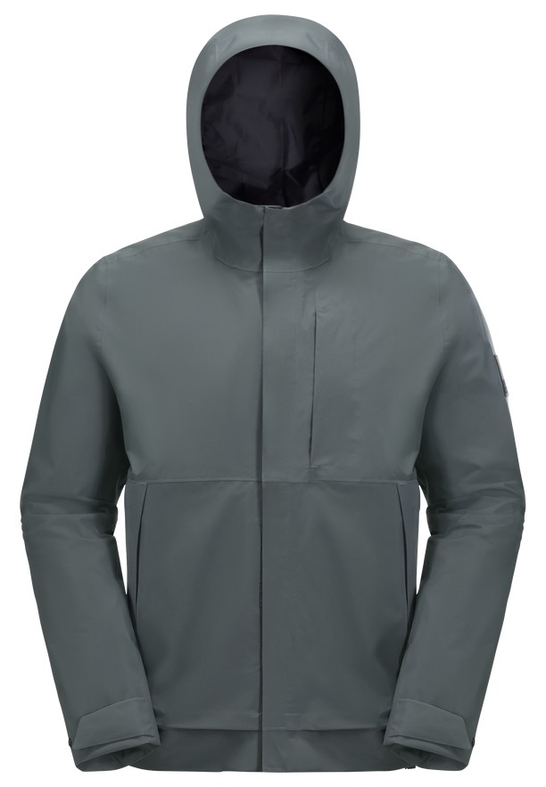 Green Jack Wolfskin Mainkai Men Rain Jackets | 87910329