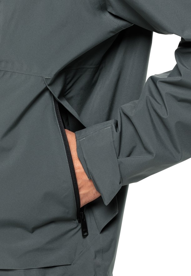 Green Jack Wolfskin Mainkai Men Rain Jackets | 87910329
