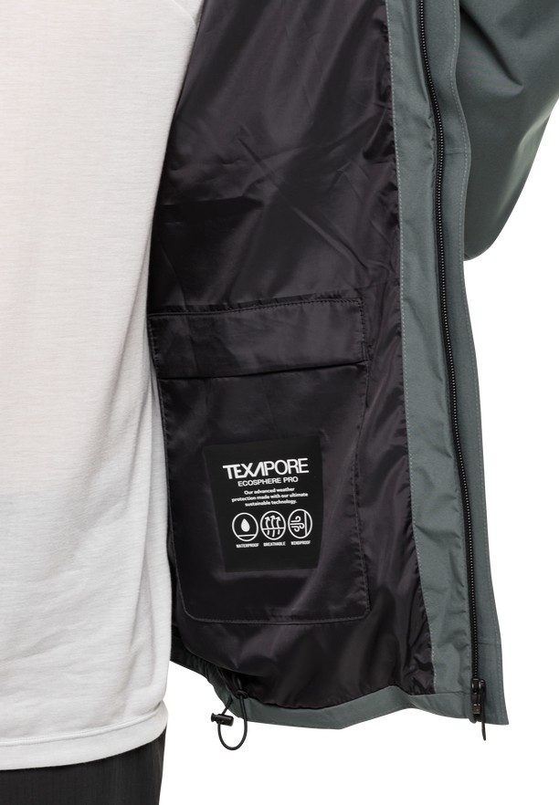 Green Jack Wolfskin Mainkai Men Rain Jackets | 87910329