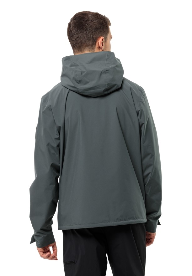 Green Jack Wolfskin Mainkai Men Rain Jackets | 87910329