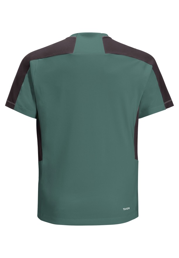 Green Jack Wolfskin Narrows Men T Shirts | 40434675