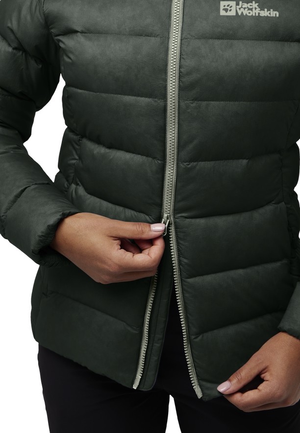 Green Jack Wolfskin Nebelhorn Women Down Jackets | 71778257