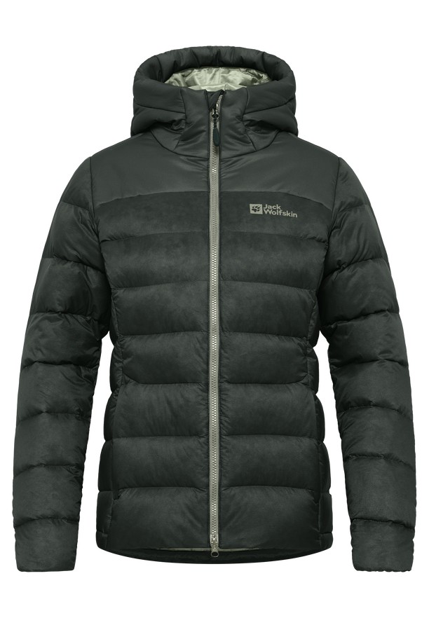 Green Jack Wolfskin Nebelhorn Women Down Jackets | 71778257