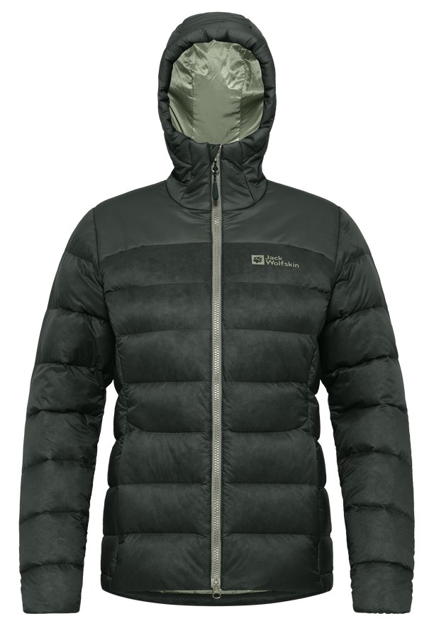 Green Jack Wolfskin Nebelhorn Women Down Jackets | 71778257