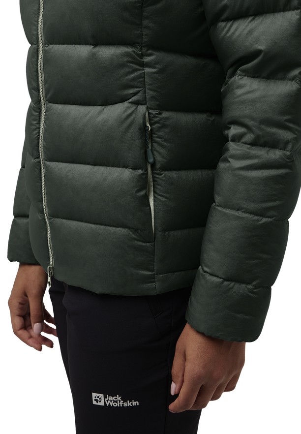 Green Jack Wolfskin Nebelhorn Women Down Jackets | 71778257