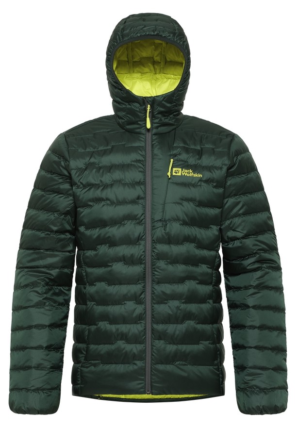 Green Jack Wolfskin Passamani Hoody Men Down Jackets | 30374436