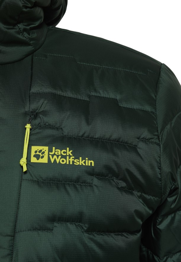 Green Jack Wolfskin Passamani Hoody Men Down Jackets | 30374436