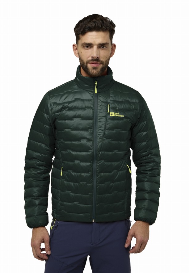 Green Jack Wolfskin Passamani Men Down Jackets | 73197649