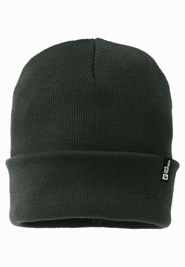 Green Jack Wolfskin Rib Women Beanie | 18061111