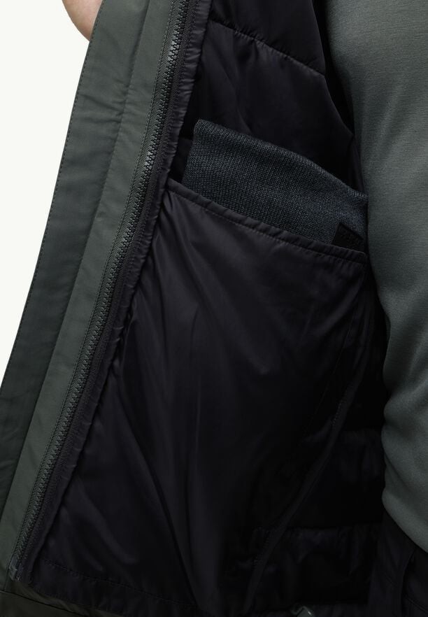 Green Jack Wolfskin Romberg 3in1 Men Jackets | 27778256