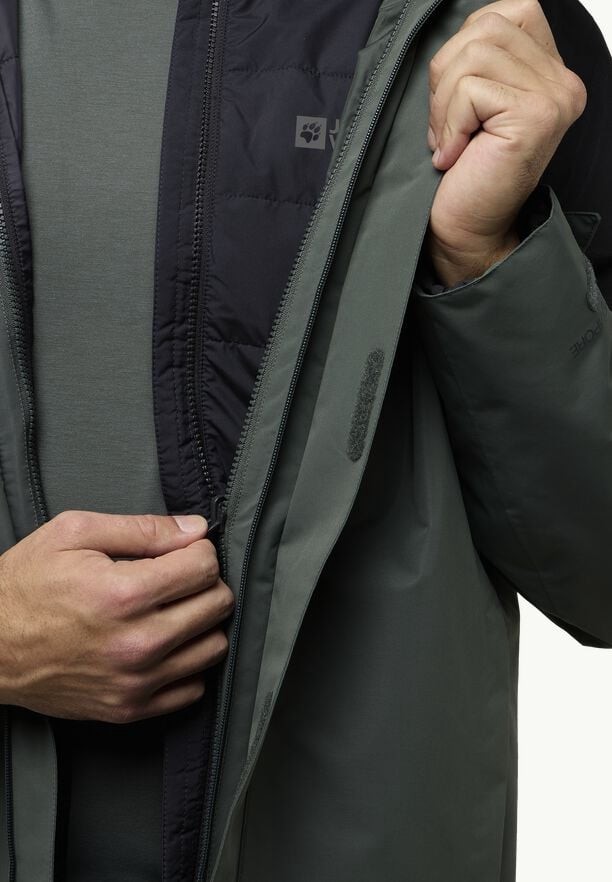Green Jack Wolfskin Romberg 3in1 Men Jackets | 27778256