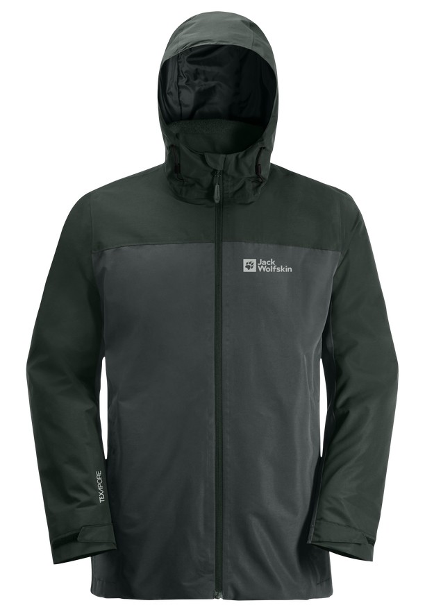 Green Jack Wolfskin Taubenberg 3in1 Men Jackets | 19458230