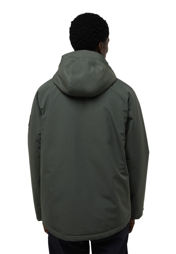 Green Jack Wolfskin Tempeltor Men Rain Jackets | 80278551