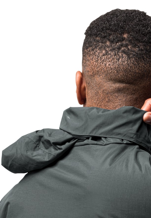 Green Jack Wolfskin Textor Men Rain Jackets | 31589592