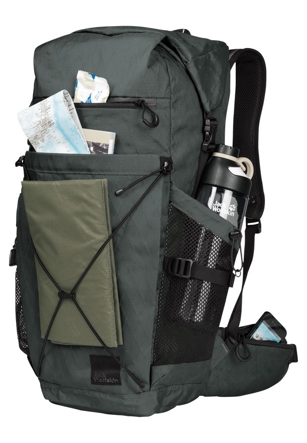 Green Jack Wolfskin Wandermood Rolltop 30 Men Hiking Backpack | 12555000