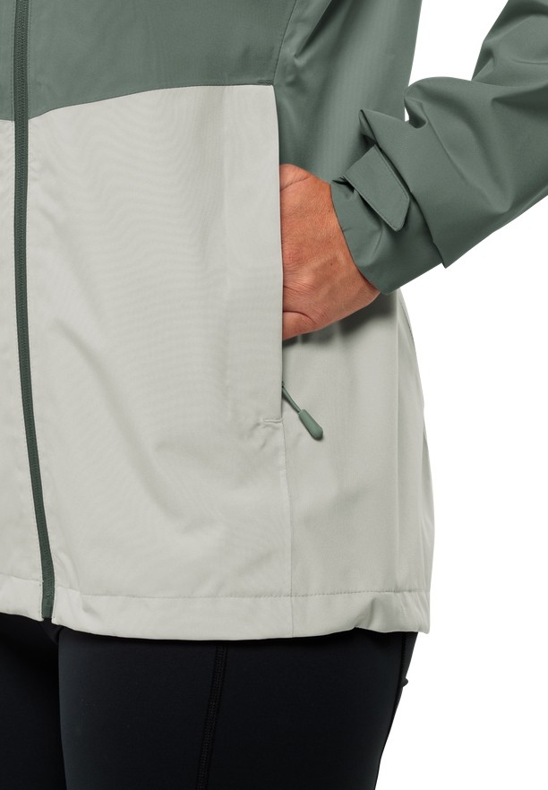 Green Jack Wolfskin Weiltal 2l Women Rain Jackets | 69067048
