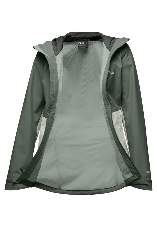 Green Jack Wolfskin Weiltal 2l Women Rain Jackets | 69067048