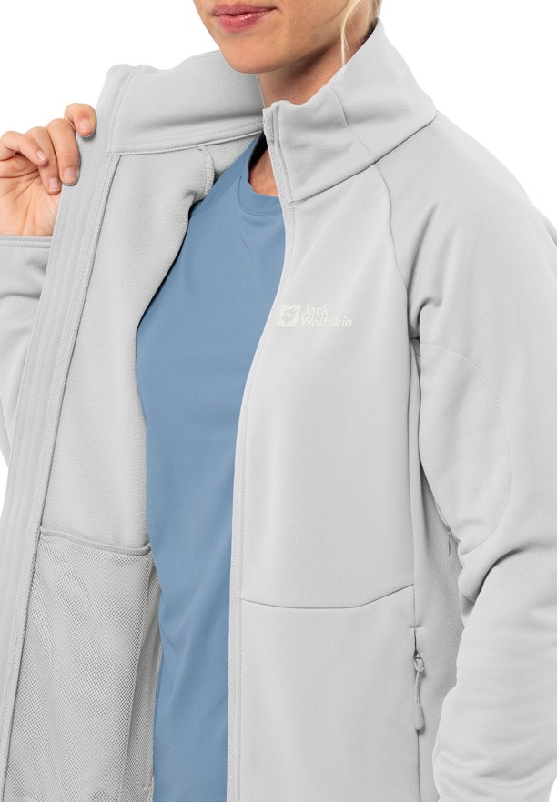 Grey Jack Wolfskin Alpgrat Fz Women Fleece Jackets | 43664988