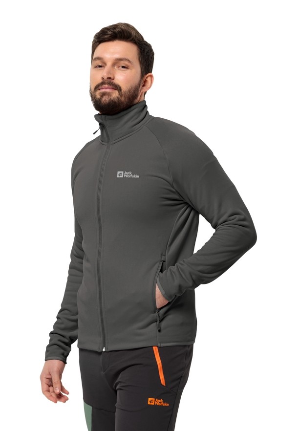 Grey Jack Wolfskin Baiselberg Fz Men Fleece Jackets | 35494618