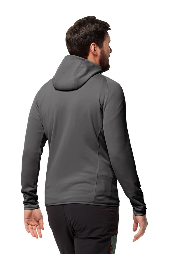 Grey Jack Wolfskin Baiselberg Hooded Fz Men Fleece Jackets | 53572594