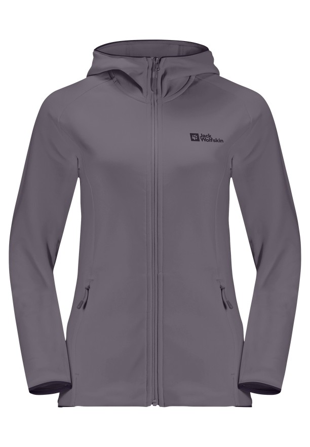 Grey Jack Wolfskin Baiselberg Hooded Fz Women Fleece Jackets | 62602912