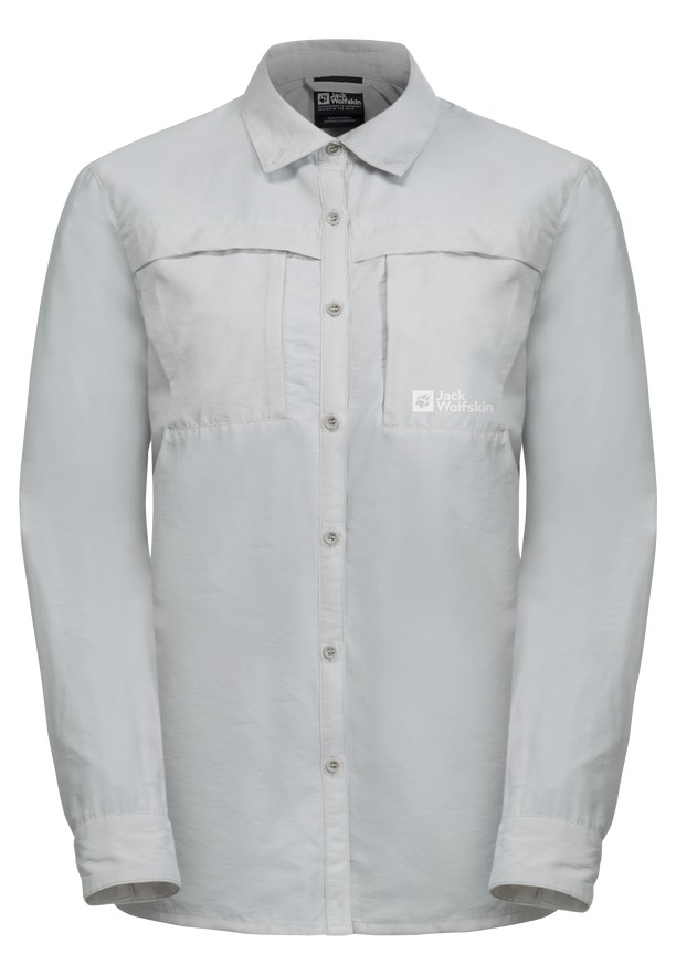 Grey Jack Wolfskin Barrier Ls Women Shirts | 63700093