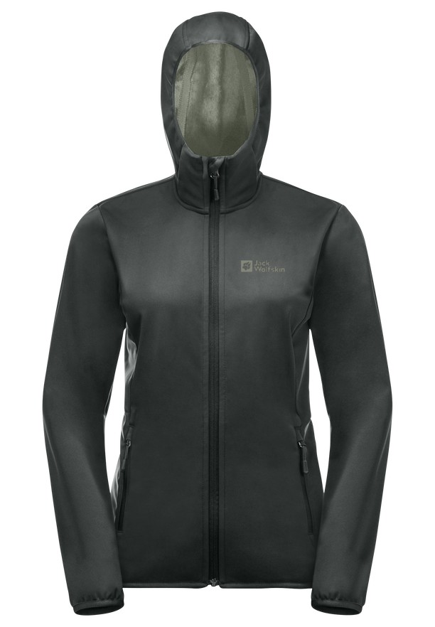 Grey Jack Wolfskin Bornberg Hoody Women Jackets | 51750572