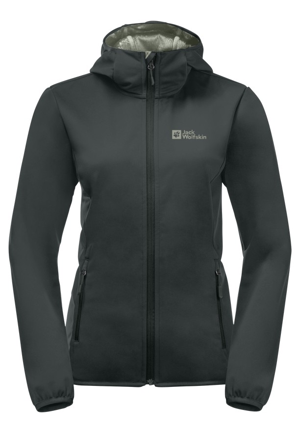 Grey Jack Wolfskin Bornberg Hoody Women Jackets | 51750572