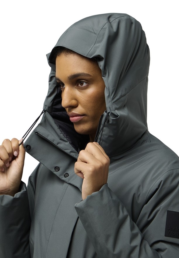 Grey Jack Wolfskin Brandenburger Women Coats | 39010973