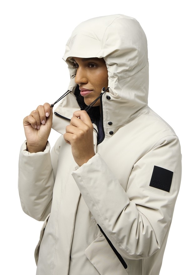 Grey Jack Wolfskin Brandenburger Women Coats | 36437676