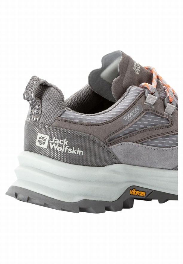 Grey Jack Wolfskin Cyrox Texapore Low Women Hiking Shoes | 67695420
