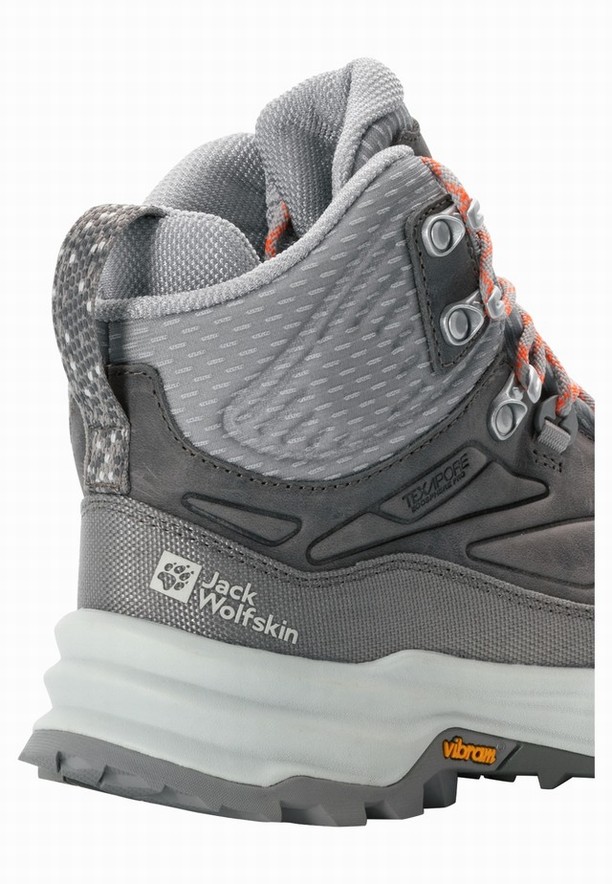 Grey Jack Wolfskin Cyrox Texapore Mid Women Hiking Shoes | 93254202