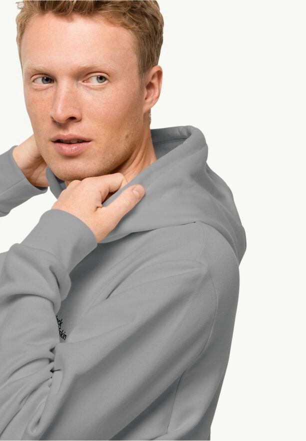 Grey Jack Wolfskin Essential Men Hoodie | 10874402