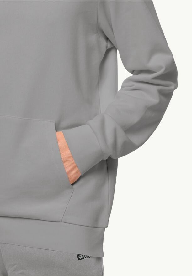 Grey Jack Wolfskin Essential Men Hoodie | 10874402