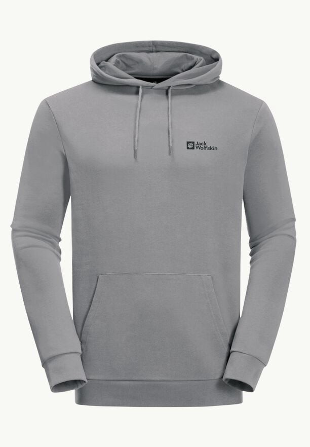 Grey Jack Wolfskin Essential Men Hoodie | 10874402