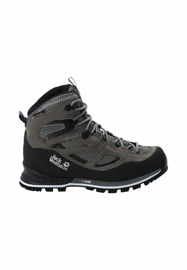 Grey Jack Wolfskin Force Crest Texapore Mid Women Hiking Shoes | 38255007