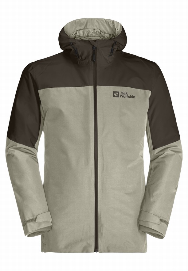 Grey Jack Wolfskin Glaabach 3in1 Men Jackets | 94789562
