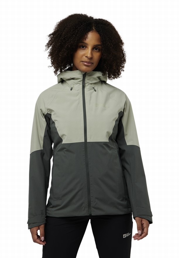 Grey Jack Wolfskin Glaabach 3in1 Women Jackets | 34671324
