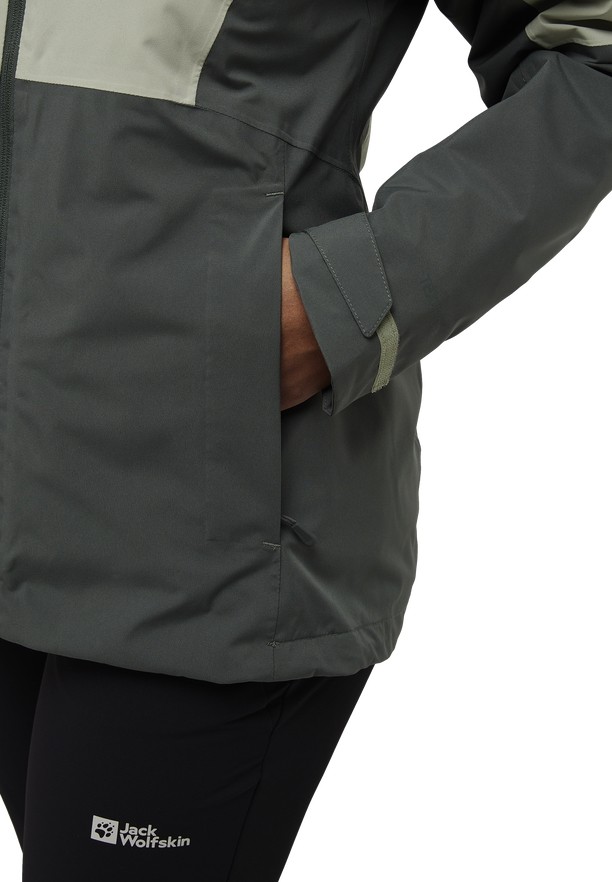 Grey Jack Wolfskin Glaabach 3in1 Women Jackets | 34671324