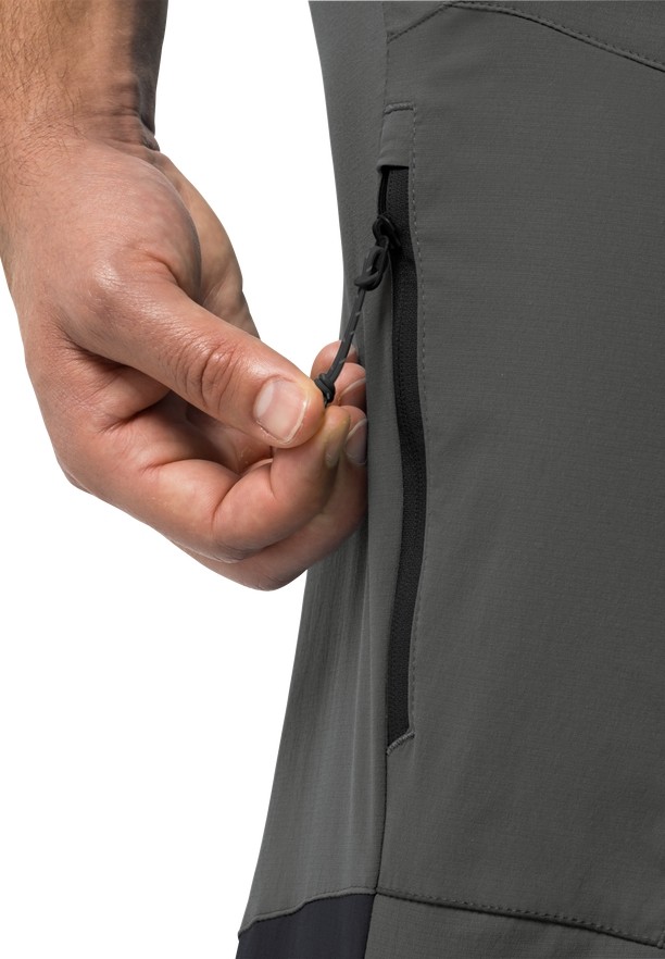 Grey Jack Wolfskin Glastal Men Hiking Pants | 53884064
