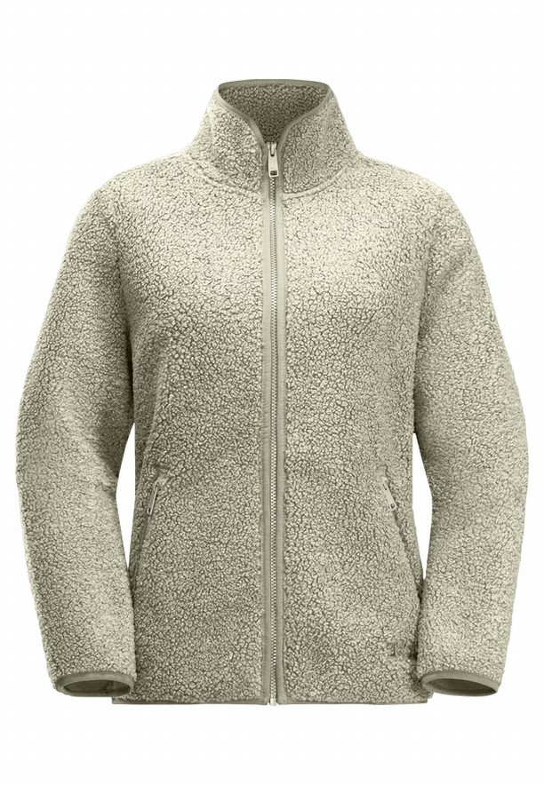 Grey Jack Wolfskin High Curl Women Fleece Jackets | 16997173