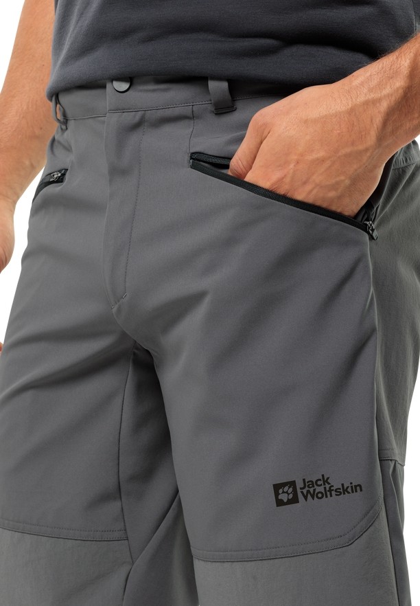 Grey Jack Wolfskin Hiking Alpine Men Shorts | 91630502
