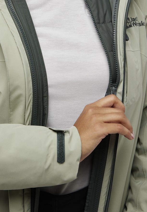 Grey Jack Wolfskin Hunberg 3in1 Women Jackets | 31494392