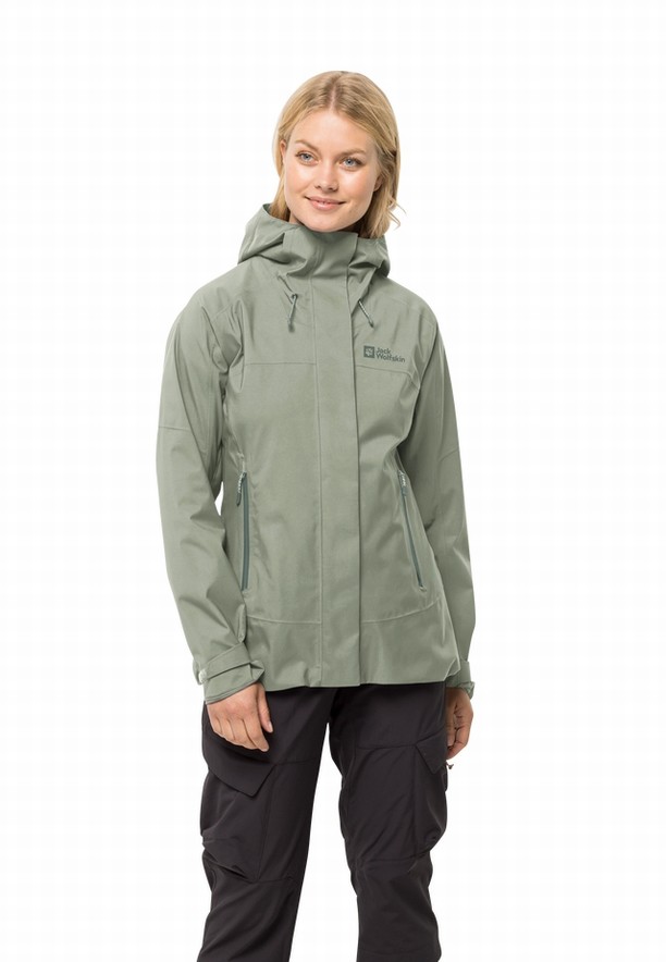Grey Jack Wolfskin Kammweg 2l Women Rain Jackets | 37154599