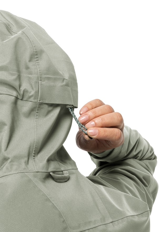 Grey Jack Wolfskin Kammweg 3l Women Rain Jackets | 69635625